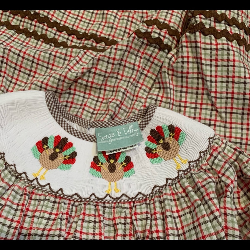 Thanksgiving Day Smocked Dress